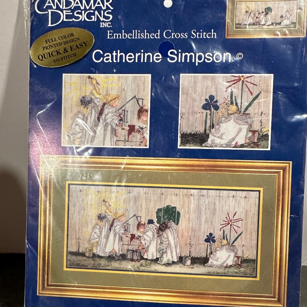 VTG Candamar Designs Embellished Cross Stitch Kit "Papa's Old Shirt" SEALED